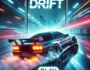 Pocket Drift game cover featuring a sports car drifting on a neon-lit track at night, with a bold title and a glowing Play button.