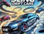 Dynamic illustration of a car drifting on a racing track, showcasing sharp turns and exciting high-speed action. Perfect for racing game enthusiasts and drift car fans.