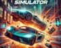High-speed car crash in Car Crash Simulator game featuring two sports cars colliding in an urban environment, with sparks, smoke, and dramatic lighting effects. Dynamic motion and intense crash impact captured in this action-packed visual.