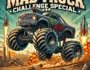 Mad Truck Challenge Special monster truck racing through a desert battlefield with rocket boosters, crushing obstacles and dodging explosions.