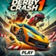 Derby Crash 1 gameplay featuring intense car destruction and open-world exploration in a demolition derby-style racing game.