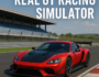 A high-speed GT race car on a professional track in Real GT Racing Simulator, showcasing realistic graphics and thrilling racing action.