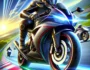 High-speed motorcycle racer in action on a thrilling track in 'Moto Attack Bike Racing'. Featuring motion blur and sharp turns, this dynamic scene captures the excitement of bike racing gameplay with realistic details. Experience the thrill of competitive motorcycle racing on stunning outdoor tracks.
