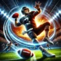 Action-packed QB Legend American football game, featuring a quarterback throwing a football with a stadium and cheering crowd in the background. High-energy gameplay visual showcasing the spirit of competitive football.