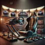 Real GT Racing Simulator high-end gaming setup with steering wheel, racing seat, and multiple screens showing a car racing game, perfect for immersive gaming experiences.