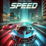 Futuristic racing cars speeding through a neon-lit city at night, representing a high-speed racing game with intense action and glowing city lights.