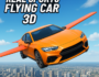 Futuristic sports flying car soaring over a modern cityscape in Real Sports Flying Car 3D. Experience high-speed racing, aerial stunts, and immersive 3D gameplay.