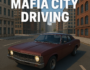 A high-speed muscle car in Mafia City Driving, racing through an urban landscape with realistic graphics and intense street racing action.
