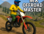 MX OffRoad Master – A motocross rider racing through rugged terrain on a dirt bike, set against a mountainous backdrop in an off-road adventure.