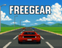 A pixel art racing game scene from 