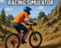 Offroad Cycle 3D: Racing Simulator – A cyclist riding a mountain bike on a rugged offroad trail with realistic terrain and dynamic racing action.