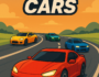 A dynamic 2D digital illustration of an arcade racing game cover titled 