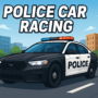 Police Car Racing game showing fast police cars chasing through a city highway in a high-speed action scene.