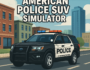 American Police SUV Simulator showing a police SUV in a high-speed chase through a modern US city street.