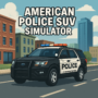 American Police SUV Simulator showing a police SUV in a high-speed chase through a modern US city street.