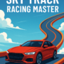 Futuristic race car speeding on a high-altitude track from Sky Track Racing Master arcade game