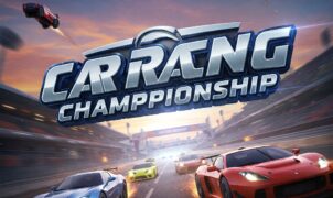 High-octane car racing championship with sleek vehicles on a dynamic track. Fast-paced auto racing game featuring realistic graphics and intense competition. Championship racing action, showcasing speed, precision, and thrilling motorsports.