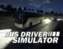 Realistic gameplay of Bus Driver Simulator WebGL featuring a bus driving through a busy city with street signs and traffic, highlighting the immersive experience.