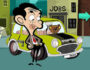 Mr. Bean's Car Differences game screen showing two images for spot-the-difference gameplay