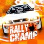 Dynamic off-road racing scene from Rally Champ showcasing high-speed dirt track action and immersive rally racing gameplay with intense visuals.
