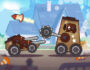 Tiny Crash Fighters gameplay showing intense mini battle action with powerful fighter vehicles