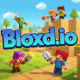 Bloxd.io gameplay screenshot, showcasing block-building, survival, and multiplayer action.