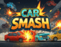 Car Smash game logo, vibrant destruction derby title art. Action-packed Car Smash mobile game graphic, demolition derby theme. Explosive Car Smash game title, cartoon vehicle combat.