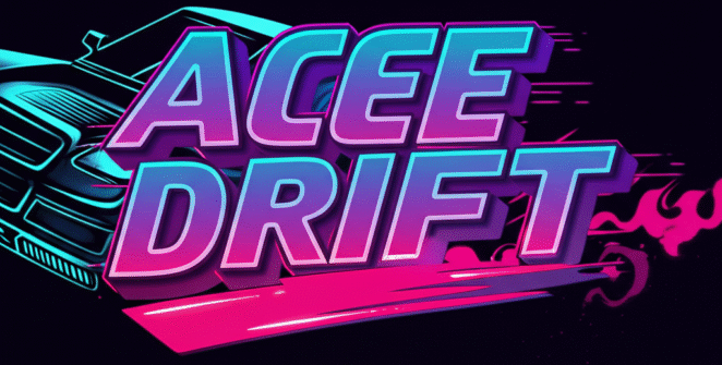 A stylized, neon-lit 