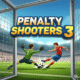 Penalty Shooters 3 game, soccer penalty shootout, goalkeeper save, striker shot, football simulation game, sports gaming, online soccer game.