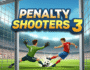 Penalty Shooters 3 game, soccer penalty shootout, goalkeeper save, striker shot, football simulation game, sports gaming, online soccer game.