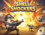 Shell Shockers game art featuring a cartoon egg soldier with a weapon amidst an explosion, representing a fast-paced multiplayer FPS, online egg shooter, and browser game.