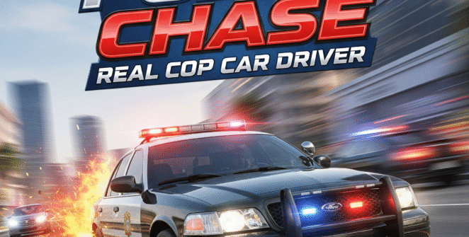 Police chase game, real cop car, driver simulator, high-speed pursuit, police pursuit game.
