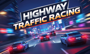 High-octane Highway Traffic Racing game with neon lights and fast cars for thrilling mobile gameplay.