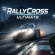 RallyCross Ultimate game cover, rally car racing, off-road motorsport, high-speed racing, video game art, car racing game