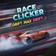 Orange drift car with smoke on a race track, featuring the Race Clicker: Drift Max Drift game title. #RaceClicker #DriftMaxDrift #DriftingGame #CarDrifting #RacingGame