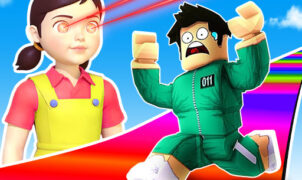 “Player navigating a challenging Obby Survive Parkour survival obby obstacle course in a vibrant 3D jump-and-run parkour game.”