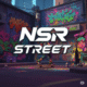 High‑octane NSR Street urban drift race scene with neon‑lit cityscape and muscle cars tearing through asphalt”