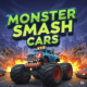 Monster Smash Cars game art, vibrant monster truck, mobile gaming, vehicle combat, destruction derby