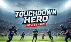 Mobile football game "Touchdown Hero New Season" dynamic gameplay
