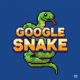 Classic Google Snake game logo with pixel art design, retro gaming, arcade style