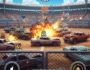 Intense car crash action in Demolition Derby Life game, featuring muscle cars colliding in high-impact destruction derby battles.