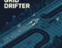 High-speed neon drift car sliding on a glowing grid track in Grid Drifter drift racing game
