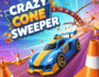 Crazy Cone Sweeper gameplay showing a colorful 10×10 grid of cones in this fast-paced cone clearing game”