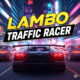 Lamborghini racing through highway traffic in Lambo Traffic Racer game