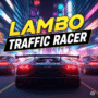 Lamborghini racing through highway traffic in Lambo Traffic Racer game