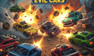 Car Eats Car Evil Cars gameplay featuring explosive car battles and turbo-powered racing action