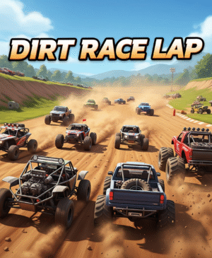 Dirt Race Lap gameplay on rugged off-road track with drift racing and mud obstacles