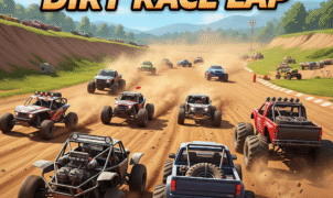 Dirt Race Lap gameplay on rugged off-road track with drift racing and mud obstacles