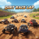 Dirt Race Lap gameplay on rugged off-road track with drift racing and mud obstacles