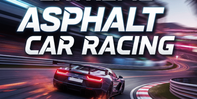 Extreme Asphalt Car Racing gameplay showing high-speed street race with nitro boost and drift action